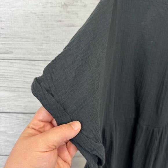 Shein Curve Plus Size Black Gauze Short Sleeve Lightweight Romper Size 24W/6X - Picture 8 of 8